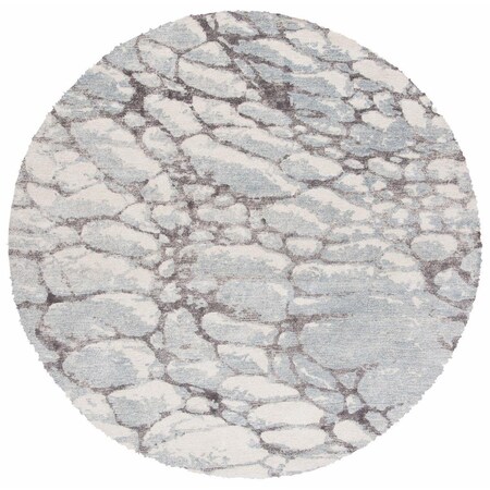 Safavieh 6 x 6 ft. Restoration Vintage Round Handmade Wool Rug Grey & Ivory RVT112F-6R